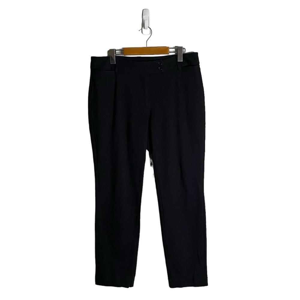 Lands' End Women's Black Slim Straight Ankle Dress Pant